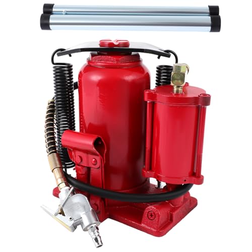 OCPTY 20 Ton Pneumatic Air Hydraulic Bottle Jack | 40000 LBS All Welded Bottle Manual Handle and Air Pump, for Car, Pickup, Truck, RV, Auto Repair, Industrial Engineering 