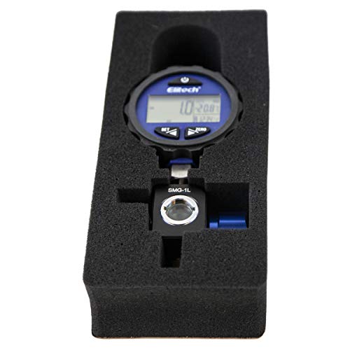 Elitech SMG-1L Single Manifold Gauge Pressure Gauge for 87+ Refrigerants -14.5-500 PSI - size: -14.5-500 PSI, style: 1/8'' NPT + Control Valve