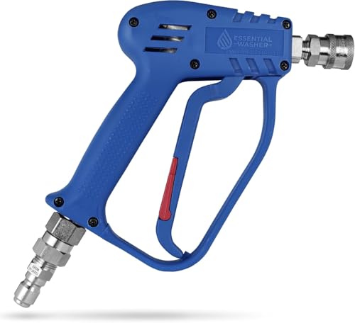 Essential Washer Short Pressure Washer Gun with Stainless Steel Swivel | Compatible with Foam Cannon | High Pressure Water 4000 PSI - style: Stainless Swivel Gun