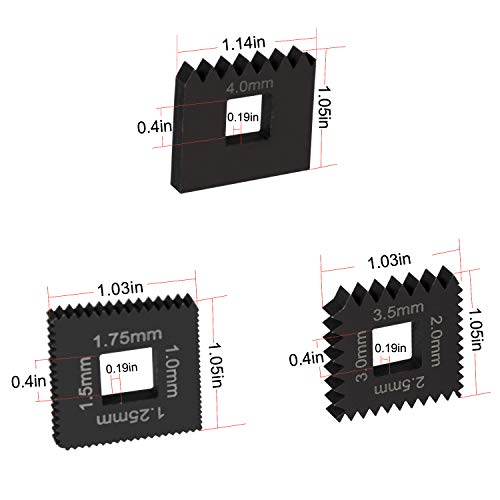 Metric Dies Set Similar to OTC 202817 for 7402 Universal Outside Thread Chaser Heavy Duty Steel Black 3PCS