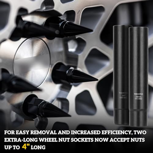 Wheel Lock Removal Kit 10 Piece, Spline Hex Master Key Set | Remove Rusted Frozen Lug Nuts, Aftermarket Wheels, Cr-Mo Steel