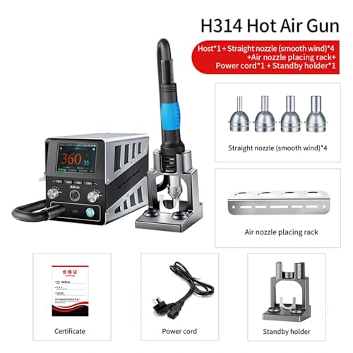 AiXun H314 1400W Smart Hot Air Heating Rework Station for SMD BGA Repair - style: H314