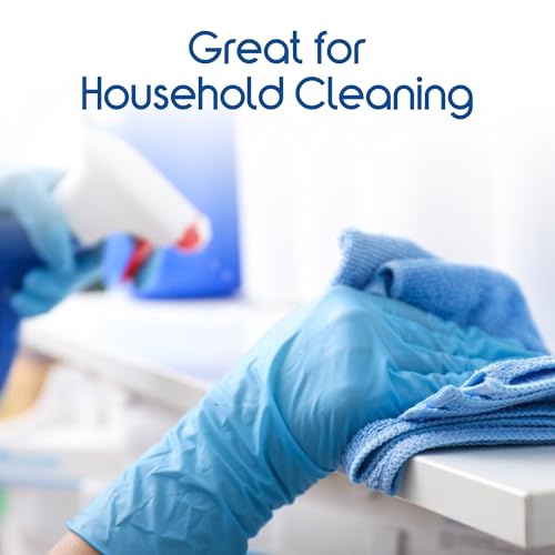 Inspire Black Nitrile Disposable Gloves | 4.5 Nitrile Disposable Safety Medical Cooking Cleaning Gloves - size: XX-Large, style: Blue - Box of 100