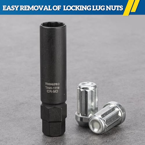 10 Spline Lug Nut Key,10 spline lug nut socket TA20-17/19 | 10 Point Lug Nut Key Compatible with Bimecc TA 20 10-Spline Lug Nuts and Bolts, 17/19mm Hex Drive - color: Ta20-17/19