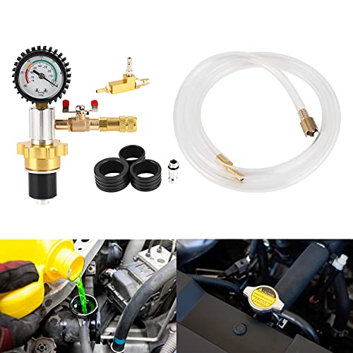 Car Radiator Coolant Refill Purging Kit, Cooling Vacuum Refill System, Fast Connector Evacuate Leaks Test Tool, Stainless Steel Vacuum Cooling System Kit for Efficient Coolant Repl