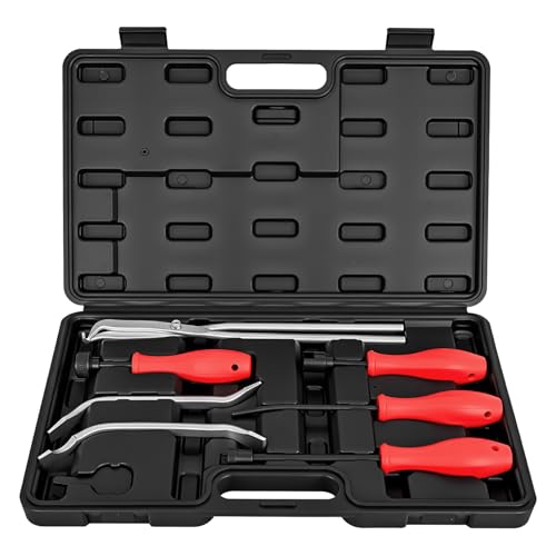 GOOACC 8PCS Drum Brake Tool Kit Brake Tool Set with Drum Brake Spring Tool Installer, Remover, Compressor, Retainer, Pliers and Adjustment Spoons Set Brake Tools for Automotive Installer Remover Black - color: 8pc Brake Tool Black