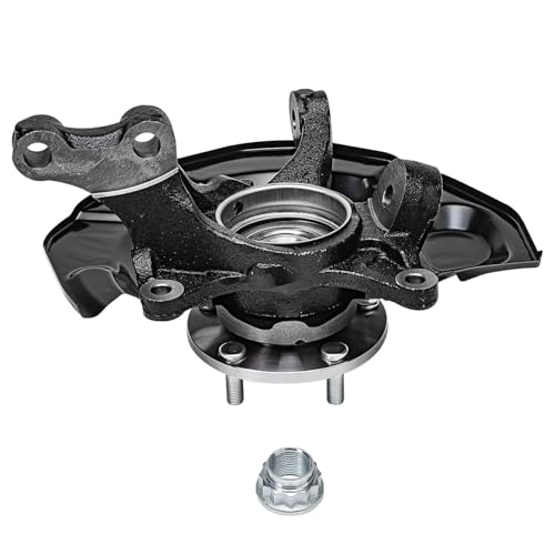 Detroit Axle - FWD Front Steering Knuckles & Wheel Hub Bearings + Struts and Coil Spring Replacement for 2004-2010 Toyota Sienna - 4pc Set - size: 4QU48619/ Big strut kit