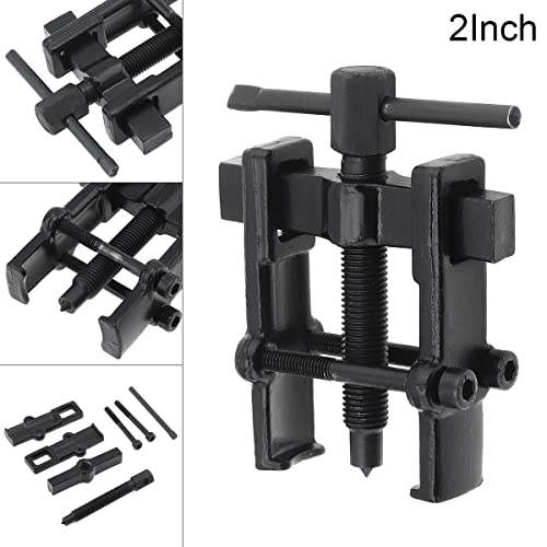 Adjustable Two Jaw Bearing Gear Puller Remover Tool, 2 Inch Carbon Steel Pump Removing Kit for Motorcycle (2 Inch)