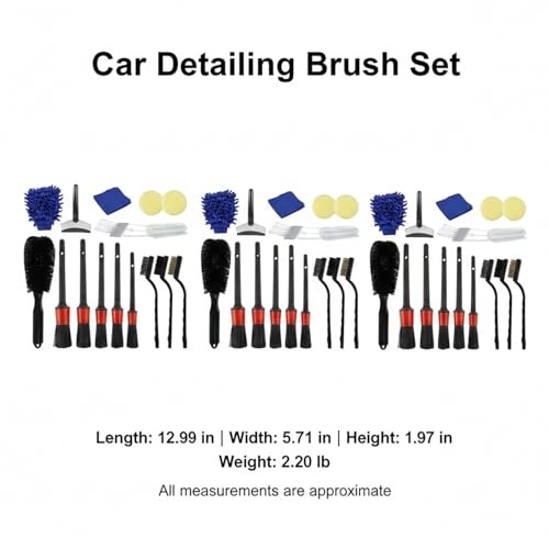 15-Piece Car Detailing Brush Set for Interior Vents, Dashboard Crevices & Console Gaps - Durable PP Plastic Cleaning Tool Kit - size: 12.99 x 5.71 x 1.97 in
