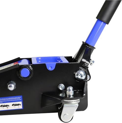 3.5 Ton Low Profile Floor Jack, Heavy Duty Steel Racing Floor Jack with Dual Pistons Quick Lift Pump, Lifting Range 4"-21", Hydraulic Professional Car Jacks 3.5 Ton/7000 LBS Capacity, Blue - color: Blue - 3.5 Ton(Dual Pump), Lift 4"-21"