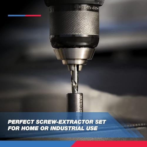 NEIKO 04206A Screw-Extractor Set, Broken Bolt Remover, Multispline and Spiral Extractors for Stripped Screws, Studs, Fittings, and Lugs, Left-Hand Drill Bits, 5/64" to 1/2", 35-Piece Set - size: 35 Piece, style: Extractor Set