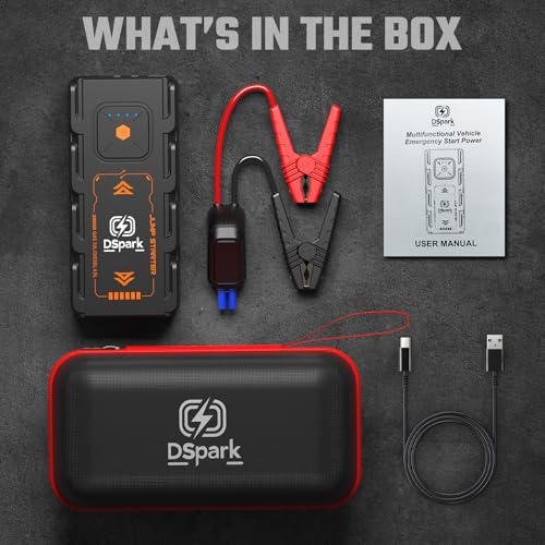 Compact 2000A Car Jump Starter, Ultra-Portable & Beginner-Safe Battery Booster for Up to 7.0L Gas / 6.5L Diesel, Lightweight 12V Jump Box with USB Fast Charge & LED Emergency Light - style: G21C