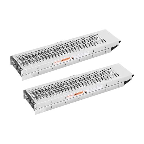 VEVOR Steel Ramps, 1000 lbs, 2Pcs Heavy-Duty Ramps with Wider Ramp Surface, Universal Stable Loading Ramp with Handles, Fit for ATV, UTV, Motorcycle, Electric Bicycle, etc. - size: 1000lbs