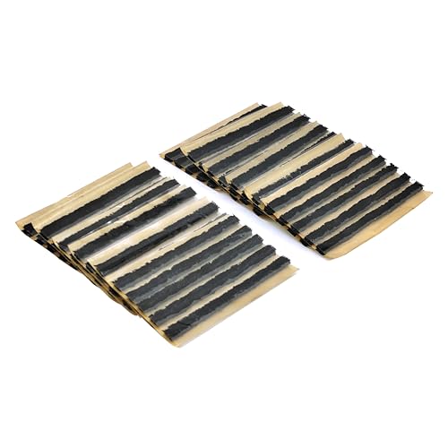 TS-160D60 Tire Rubber Plug Strings (1/4" x 4" Black 60 Strips), 6 x 100 mm Emergency Tubeless Tyre Repair Plugs for Flat Tire Repair Puncture - color: Black 6 x 100 mm, size: 60 pcs
