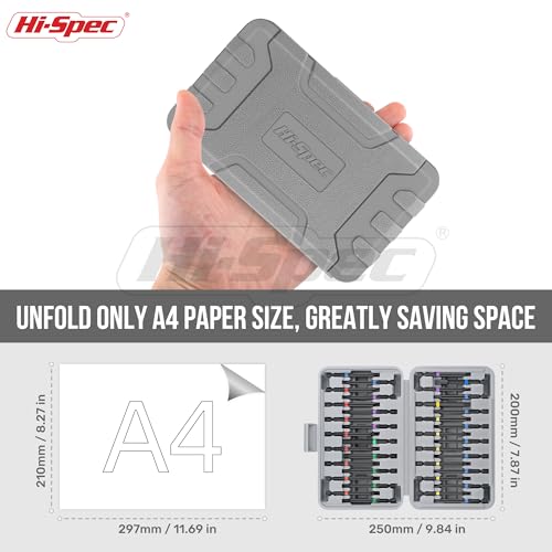 Hi-Spec 36pc Long Screwdriver Bit Set in a Case. 75mm Extended Driver Set with Security Torx, Square, XZN and Hex Bits - size: 36 PCS