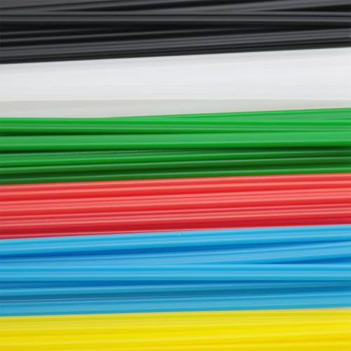 DGZZI 60PCS Plastic Welding Repair Rod Set 7.8 inches/20cm 6 Colours Universal Flat Welding Kit For Automotive Bumper Repair Boat Hull Components Kayaks