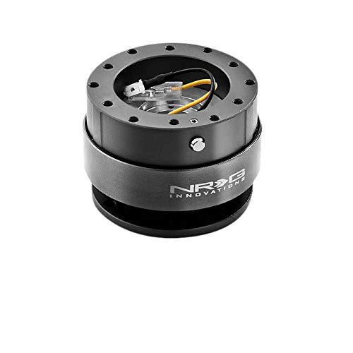 NRG (SRK-200) Gunmetal Aluminum GEN 2.0 Racing Performance Steering Wheel Quick Release Adapter Fit 2-Way 6-Hole Pattern Design - color: Gunmetal