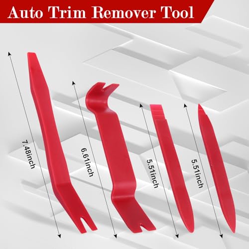 7 Pcs Auto Trim Removal Tool Kit - Plastic Trim Removal Pry Tool with Panel Clip Removal Pliers, Trim Removal Tools for Car Body Upholstery Door Clips Panel Dash, Fastener Remover Clip Pliers