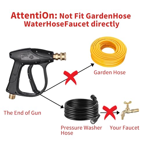 FENG PAI Pressure Washer Foam Cannon Gun Kit with Dual Connector Accessory, Car Wash Foam Gun for Car Washing and Cleaning, 1/4" Quick Connect with 7pcs Nozzles, Dual Adjustable Snow Foam Lance - color: 3IN1 Foamcannon Kits
