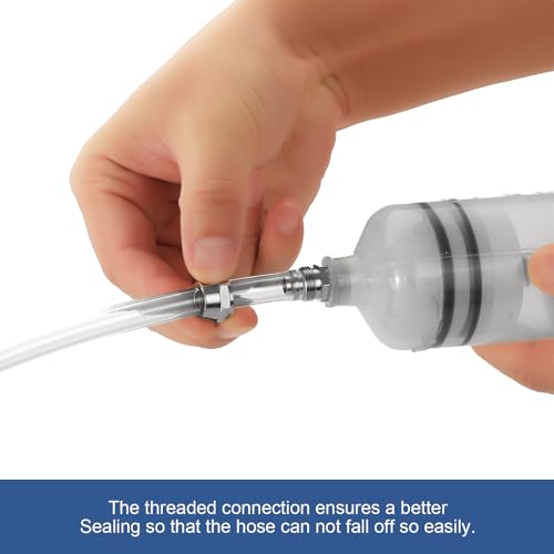 500ml Fluid Extractor & Manual Automotive Fluid Extractor Pump Oil Syringe with Suction Hose and Extension Tubes for Efficient Oil Change, Fuel Transfer Fluid Syringe (500ml) - size: 500ml