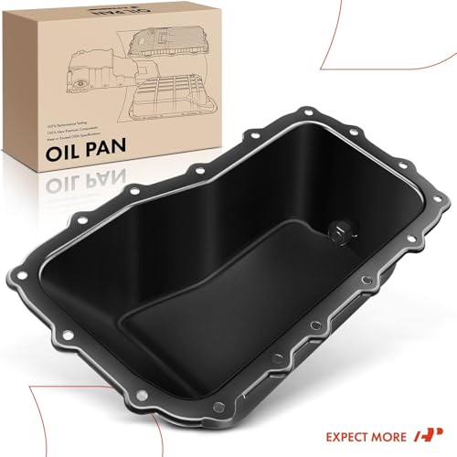 A-Premium Engine Oil Pan Sump with Drain Plug Compatible with Jeep Wrangler 2007 2008 2009 2010 2011, V6 3.8L, Replaces 4666153AC