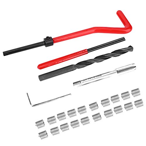 M7 X 1.0 Helicoil Thread Repair Kit Stainless Steel 25Pcs Thread Repair Kit Stainless Steel Twisted Drill Wrench Threaded Insert Tap Insertion Tool M7X1