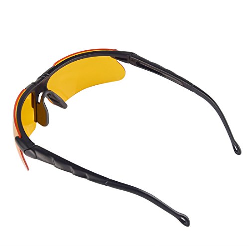 xaegistac Shooting Glasses with Case-Safety Glasses Anti Fog | Z87.1 Certificated Impact Resistance Safety Glasses for Hunting Shooting Sports - color: Yellow