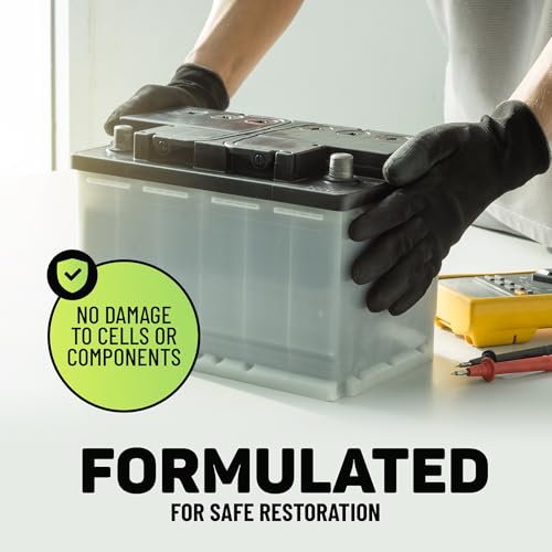 Battery Restorer and Desulfator for Lead Acid - Prolong Life & Boost Charge Capacity, Battery Acid Refill and Additive for Golf Cart, RVs, Bikes, ATVs, Car 64oz