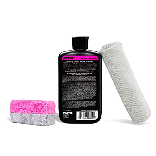 DRIVEN Extreme Duty Glass Sealant Kit - Salt Water and Fresh Water Hydrophobic/Contaminants Clean Off Easier Once Applied/Includes Sealant, Sponge and Towel / 8 Fluid Ounces