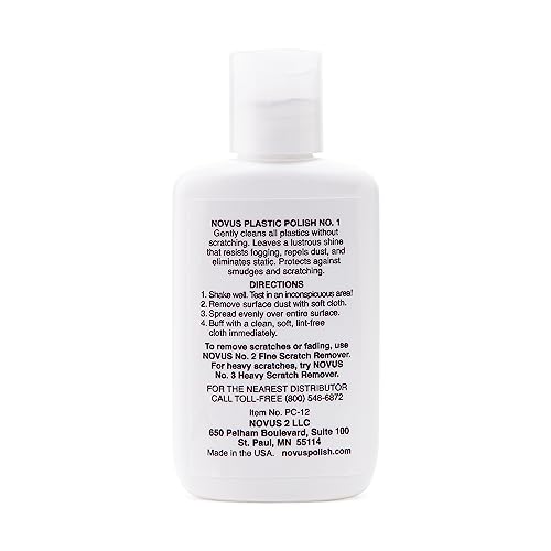 NOVUS 7026 | Plastic Clean & Shine #1 | 2 Ounce Bottle - color: #1 Plastic Clean & Shine, size: 2 Ounce