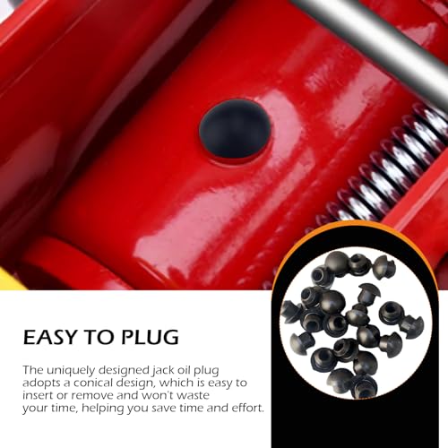 6PCS Bottle Jack Floor Jack Oil Filler Plugs, 9mm Horizontal Jack Plugs Rubber Reservoir Oil Filler Plug, Black Jack Hydraulic Top Pressure Rod, Jack Accessories for Oil Reservoir - size: 6PCS