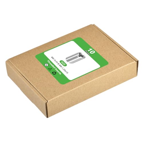 uxcell 10Pcs Threaded Inserts, M6-1x15 & M8-1.25x15 Stainless Steel 303 Screw Thread Sleeves Thread Repair Insert for Mechanical Equipment - size: M6-1x15 & M8-1.25x15mm