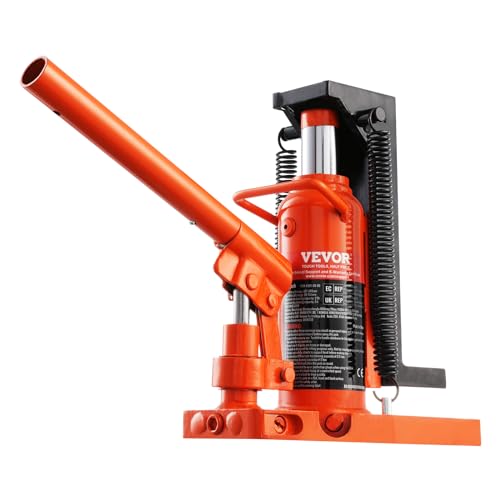 VEVOR Hydraulic Jack, 2.5 Ton Toe Lift, 5 Ton Top Lift, 0.8-5.3 in Toe Height, 8.9-13.4 in Top Height, Air Hydraulic Claw Jack for Machinery, Industry - size: 2.5-5 ton