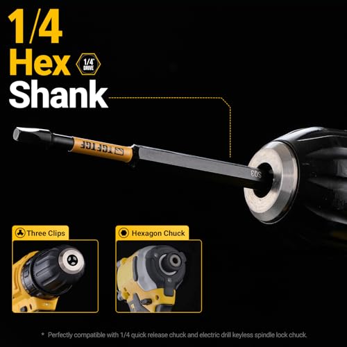 TGFTGF 13-Piece Square Drive Bit Set SQ0-SQ4, 4 inch CNC Machined Robertson Driver Bits SQ0,SQ1,SQ2,SQ3,SQ4, S2 Alloy Steel, Magnetic Impact Driver Bits 1/4" Hex Shank with Storage Box