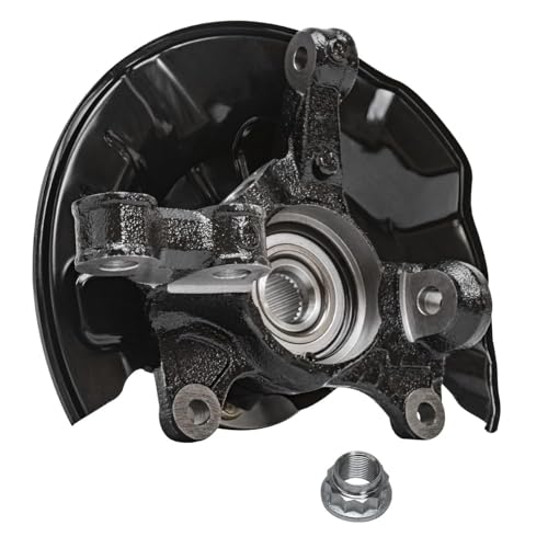 Detroit Axle - Front Steering Knuckles Hubs Brake Calipers w/Brackets Replacement for 2014-2018 Toyota Corolla Matrix - 4pc Set - size: 4BU50415/Kit