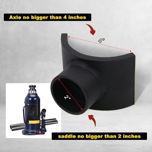 RYANSTAR RACING 4" Lifting Axle Saddle Axle Adapter Compatible with Hydraulic Jack Bottle Jack Floor Jack Made of Stell Black - size: 4" Adapter