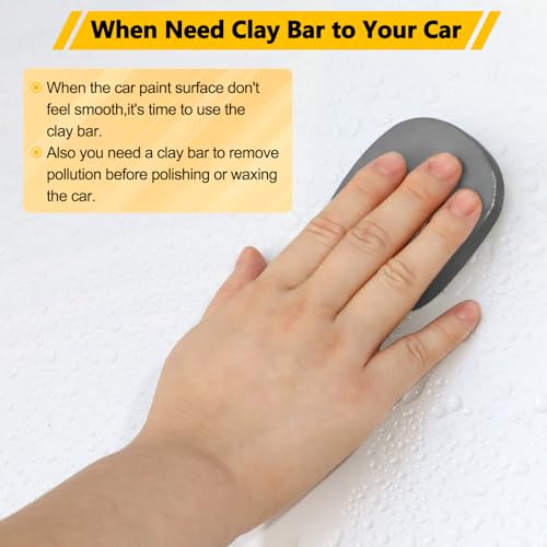 Fitosy Car Clay Bar 4 Pack 400g, Premium Grade No Scratch Magic Clays Bars Detailing Cleaner Kit Glass Deatil Cleaning with Washing and Adsorption Capacity for Auto SUV,RV,Truck