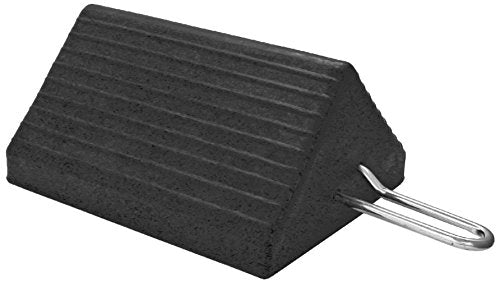 Buyers Products WC1085H Heavy Duty Rubber Wheel Chock with Handle, 10 x 8 x 5 Inch, Reinforced Oil Resistant Rubber, Easy Access Storage and Usage
