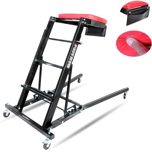 Top Automotive Creeper,Engine Creeper with Adjustable Height 48" to 64" | 400 LBS Capacity High Topside Creeper,4 Swivel Caster Wheels, Heavy Duty Foldable Creeper for Auto Repair and Maintenance