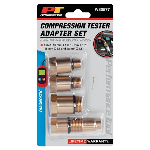 Performance Tool W80577 Compression Tester Spark Plug Adapters Set
