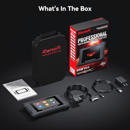 iCarsoft BMM V4.0 BiDirectional Scan Tool for BMW/MINI/Rolls Royce+2 Extra Car Make Groups, 15+Reset Service, ECU Coding, Battery Registration, CAN-FD, Lifetime Free Update
