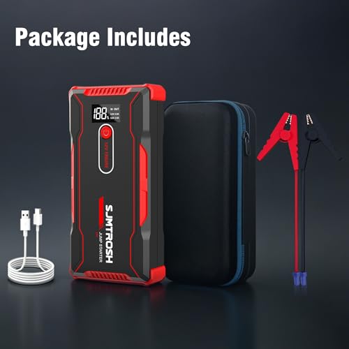 5000A Jump Starter, Car Battery Jump Starter Portable for All Gas/10L Diesel, 12V Jump Box with 59.2Wh High Capacity, Portable Car Battery Jump Starter Power Pack, Battery Jumper Starter Portable