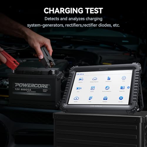 iCarsoft BT900 Wireless BT Battery Test Clip, 100-2000 CCA Load 9V-30V Car Battery Tester Clip with Battery Test/Cranking Test/Charging Test for Car Truck Motorcycle ATV SUV Boat Yacht