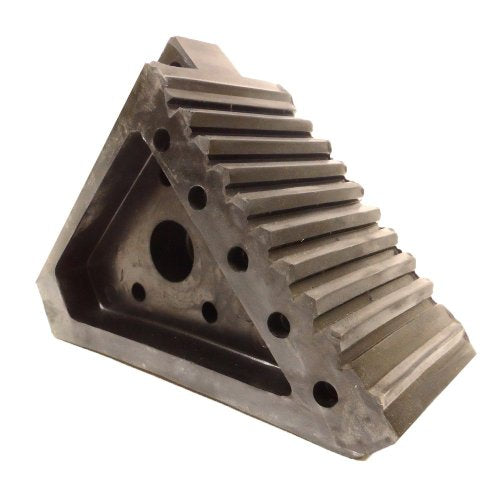 Anti-Slip Oil Resistant Wheel Chock Solid Rubber Wheel Stop with Handle (Single)