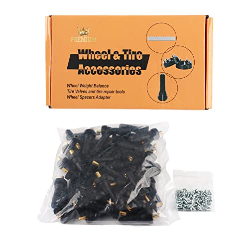 50 Pcs TR1520 Snap-in Tire Valve Stems, TPMS Compatible Rubber Tubeless Valve Stems Fit 0.453" (11.5mm) Rim Holes for TPMS Equipped Cars, SUVs, Light Trucks - size: TPMS