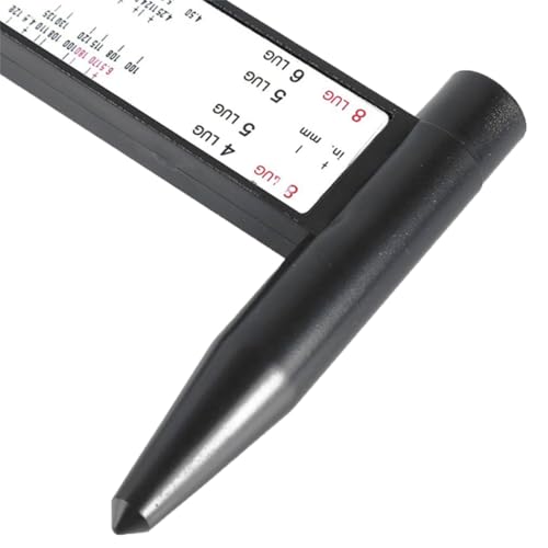 Osilly Car Wheel Rim Bolt Pattern Measuring Tool, Vehicle Stud PCD Gauge, Auto Lug Bolt Pattern Gauge Accessories for 4 5 6 8 Holes Sliding Caliper, Universal for SUV, Sedan, Truck