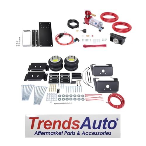 TrendsAuto Firestone Airide Ride-Rite Rear Air Springs Kit & Air Command Standard Compressor with Dual Analog Gauge System fits 2010-2026 Ram 4500 5500 Cab-Chassis | Includes TrendsAuto Decal - size: Dual Path (Analog Only)
