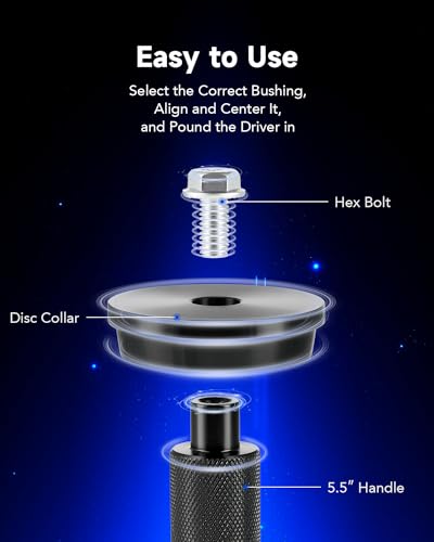 Orion Motor Tech Bearing Press Kit, 10pc Bearing Race and Seal Driver Set with Seal Driver and 9 Bearing Adapters, Seal Installer Bearing Driver Kit for Bearing Installation, with Blue Case | Seal Installer Bearing Driver Kit for Bearing Installation with