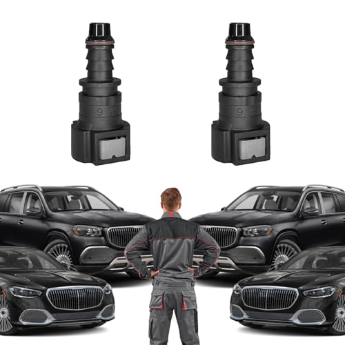 2PCS Fuel Line Quick Connector, Straight Quick Connect Fuel Line Fittings Repair Kit, High Pressure Oil Pump Fuels Hose Pipe Quickly Connect Plug for 3/8 SAE to 5/16 ID Nylon Tubing(Straight) - size: Straight