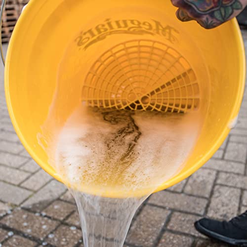 Meguiar's Yellow Bucket, Car Wash Bucket for Water and Suds - 3.5 Gallon